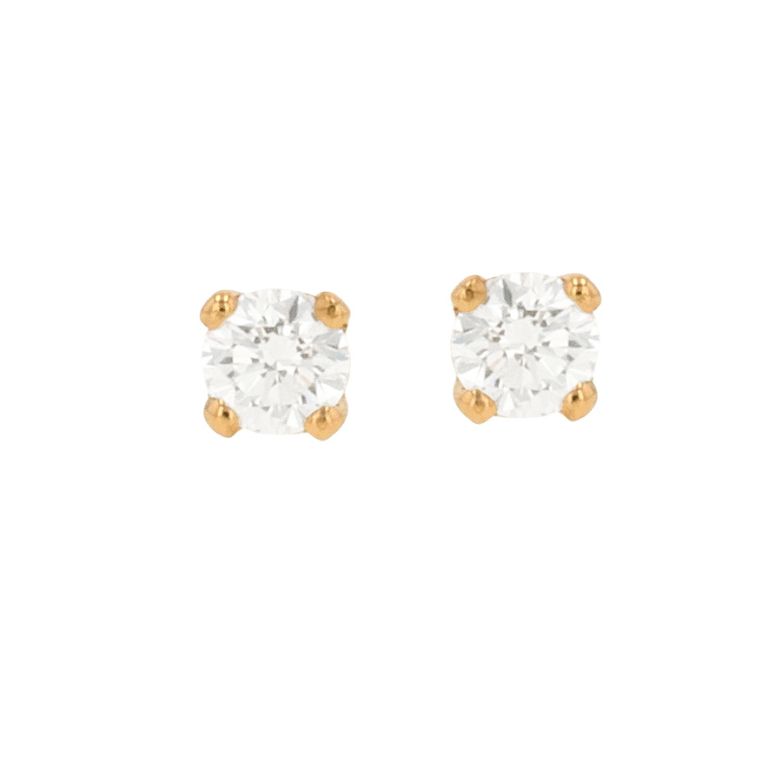 Boucles d'oreilles diamants 0.26 carat or jaune 0.83g Comme neuf -  reconditionné disponible sur Gemme Les Bijoux